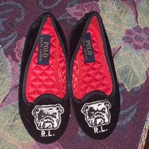 Black velvet Ralph Lauren girls shoes size 11